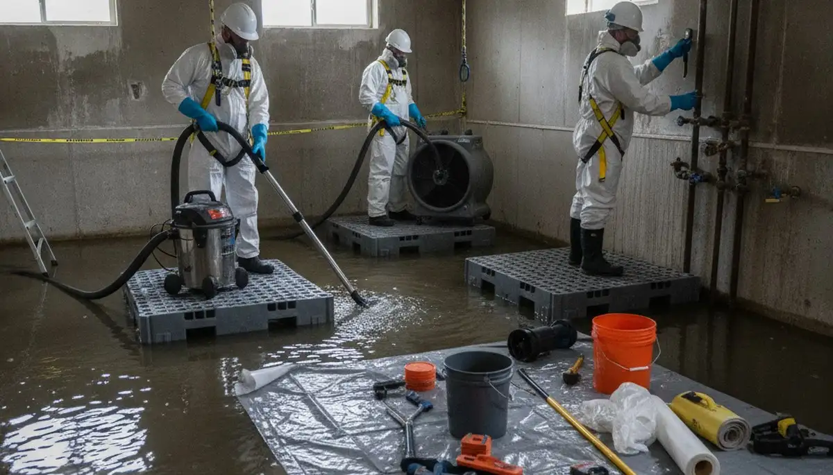 Burst pipe cleanup for Bakersfield, CA home water damage restoration service