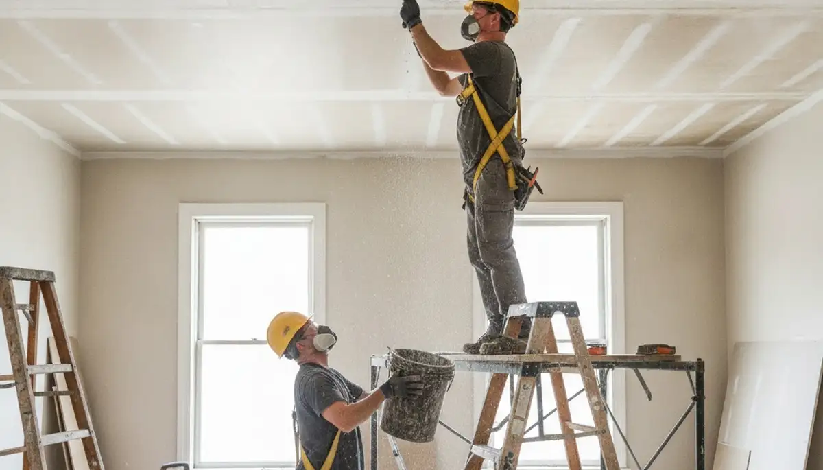 Ceiling water damage repair in Bakersfield, CA by a water damage restoration team